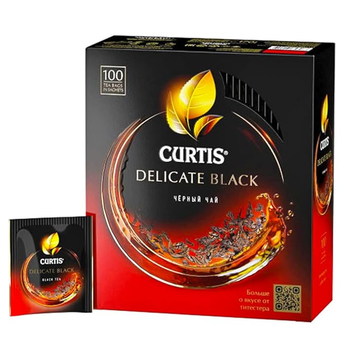 CURTIS DELICATE BLACK TEA - Gourmet Tea Bags - A Naturally Smooth &amp Rich Tasting Black Tea - Small Leaf Black Tea - 100 Count Tea Infuser Bags - 1.7g x 100 Count