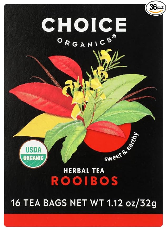 Choice Organic Teas Rooibos Red Bush Tea 16 BAGS (Pack of 3)