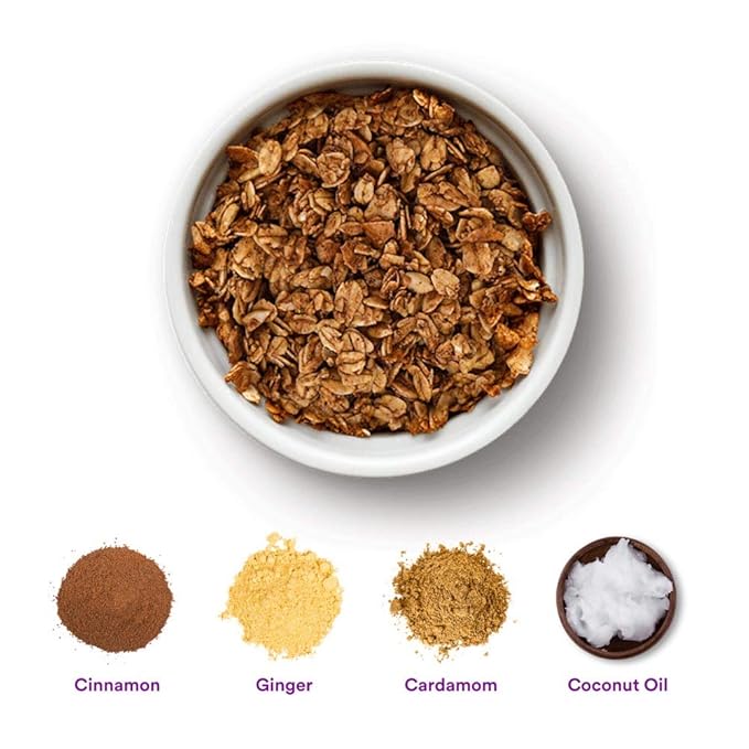 gr8nola CINNAMON CHAI - Healthy Low Sugar Vegan Bulk Granola Cereal - Made with Superfoods Cinnamon Ginger and Cardamom Soy Free Dairy Free and No Refined Sugar - 4.5lb Resealable Bag