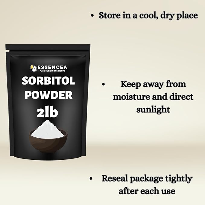 Sorbitol Powder 2lb by Essencea Pure Bulk Ingredients | Sugar-Free Sweetener | Sugar Substitute Low Calorie Sweetener | Gluten Free (32 Ounces) [Packing may vary]