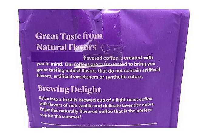 Lavender Vanilla Light Roast Ground Arabica Coffee Limited Edition Naturally Flavored12oz good and gather Pack