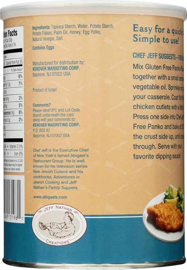 CheffJeff Nathan Creations Gourmet Panko Plain Gluten Free 15 Ounce (2 Pack)