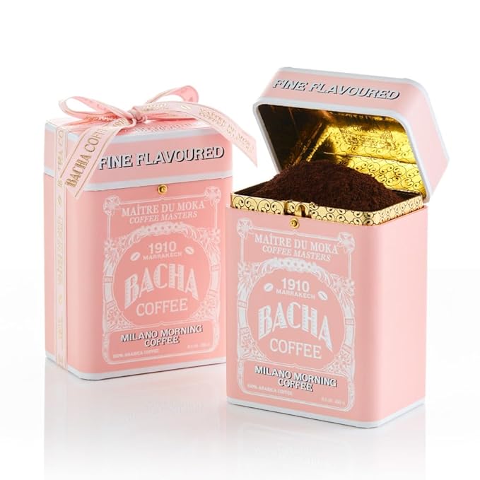 Bacha Coffee | Milano Morning Fine Flavoured Ground Beans Medium Roast 100% Arabica Specialty Coffee 250g Signature Nomad Collection Gift Box