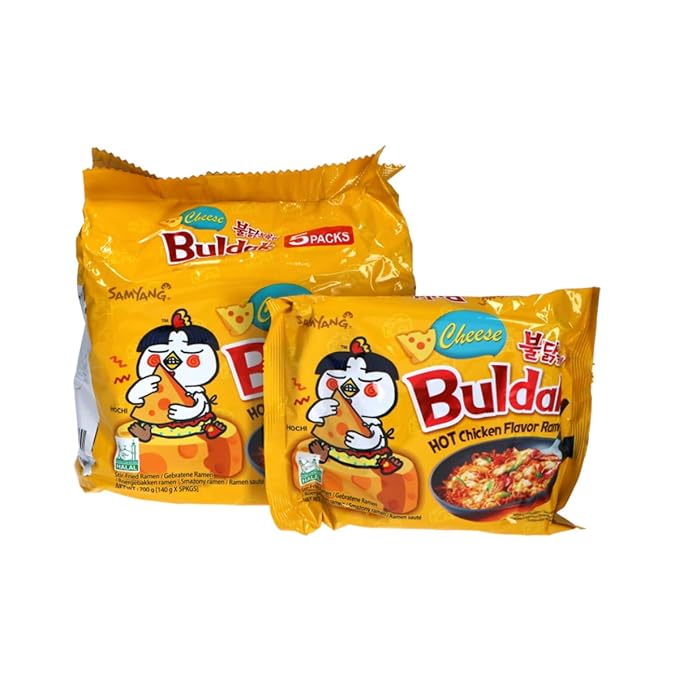 Samyang Buldak RamenHot Chicken Ramen NoodlesKorean Ramen Instant Spicy NoodlesCheese Flavor40 Packs