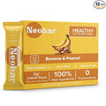 NEOBAR Banana Peanut Fruit and Nut Bars - Plant-Based Vegan Snack Bars Gluten Free Dairy Free Snacks No Added Sugar No Preservatives Non-GMO | 12 Count