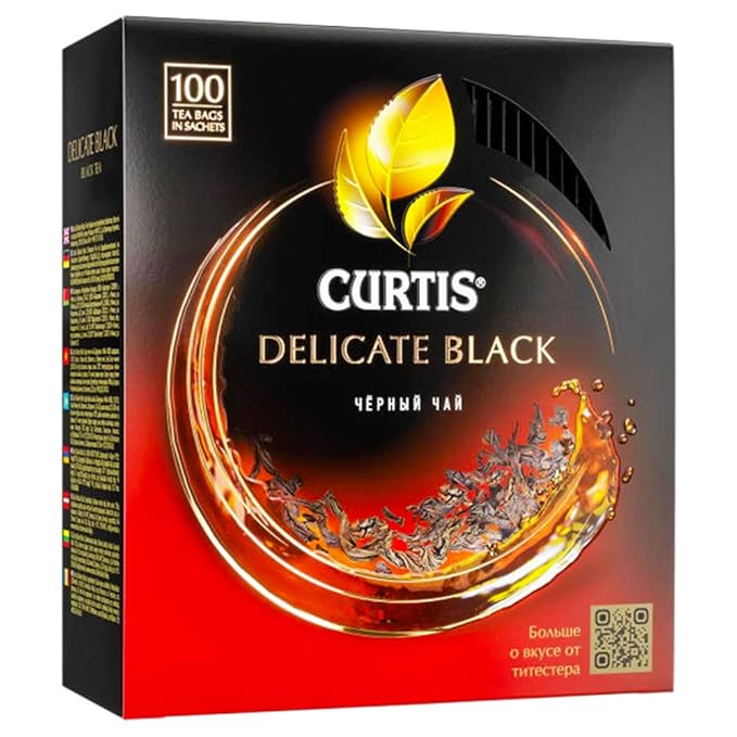 CURTIS DELICATE BLACK TEA - Gourmet Tea Bags - A Naturally Smooth &amp Rich Tasting Black Tea - Small Leaf Black Tea - 100 Count Tea Infuser Bags - 1.7g x 100 Count