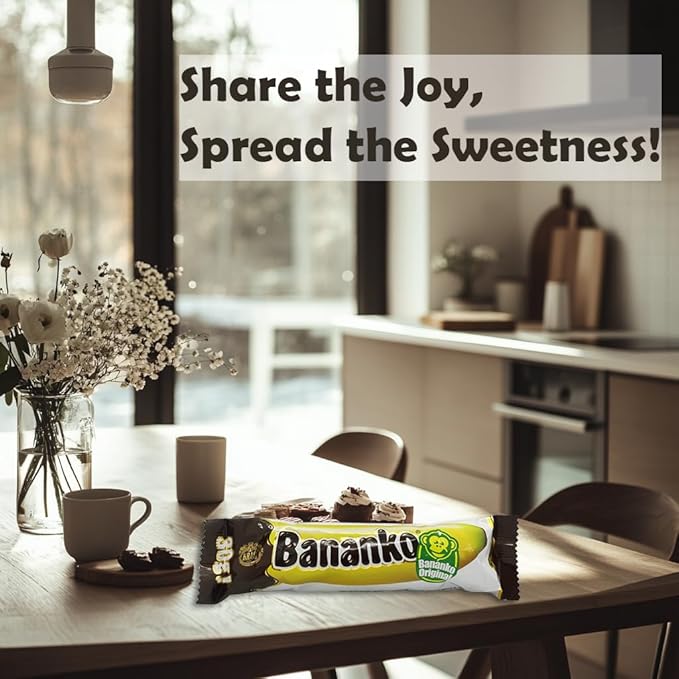 Kraš Bananko 120g - Irresistibly Delicious Mini Chocolate Covered Foam Bananas - Treat Yourself to Every Bite of Sweet Bliss! Pack of 5 (30G 36 Pack)