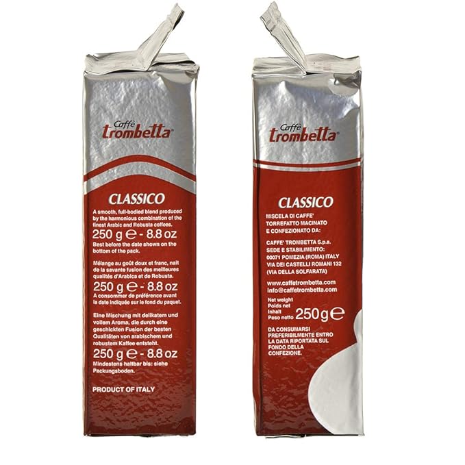 Trombetta Grinded Coffee Gusto Classico 8.5 Ounce (Pack of 20)