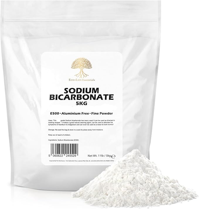 Pure Baking Soda Sodium Bicarbonate (11 lbs.) Food Grade for Cleaning Baking Bath Bombs and Teeth Swimming Pools