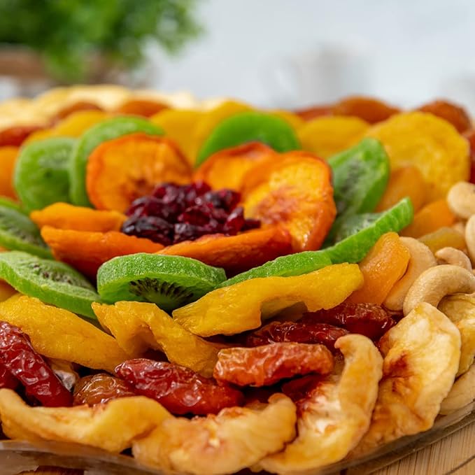 Dried Fruit and Nut Gift Basket Healthy Assorted Natural Snack Gift Tray Extra Large Variety Food Tray Party Platter- Easter Holiday Birthday Sympathy Office Men Woman Him Her Husband Wife