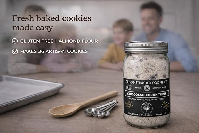 Chocolate Chunk Overload | Gluten Free Cookies| Chocolate Chip Cookie Mix | Cookie Dough Mix Makes 36 Thin Almond Flour Cookies| A Sweet Healthy Desert Made With Almond Flour