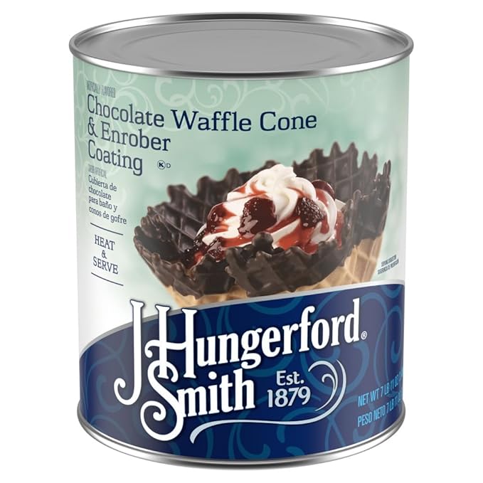 J. Hungerford Smith Chocolate Waffle Cone &amp Enrober Coating | Kosher | 7.68 lb