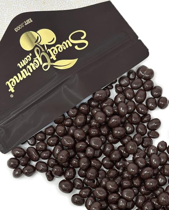 SweetGourmet Sea Salt Caramel Dark Chocolate Covered Espresso Coffee Beans | 1 Pound