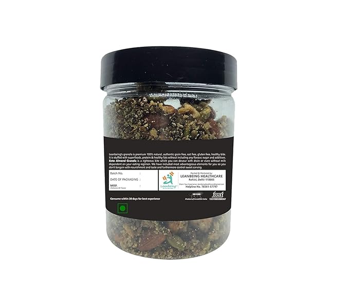 Generic VEDA Keto Granola Nutty Almond 250G | Low Carb Cereal Gluten &amp Grain Free- Low Fat High Protein Keto Cereals Energy Snack