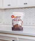 The Pecan Pantry - 1 lb Premium Cinnamon Sugar Pecan Halves - U.S.A. Grown - Resealable Bag - Perfect for Baking Snacking and Cooking