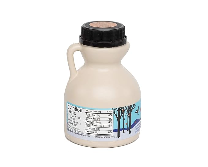 Case of 24 Half-Pint Jugs of Pure Vermont Maple Syrup for Gifts Wedding or Party Favors