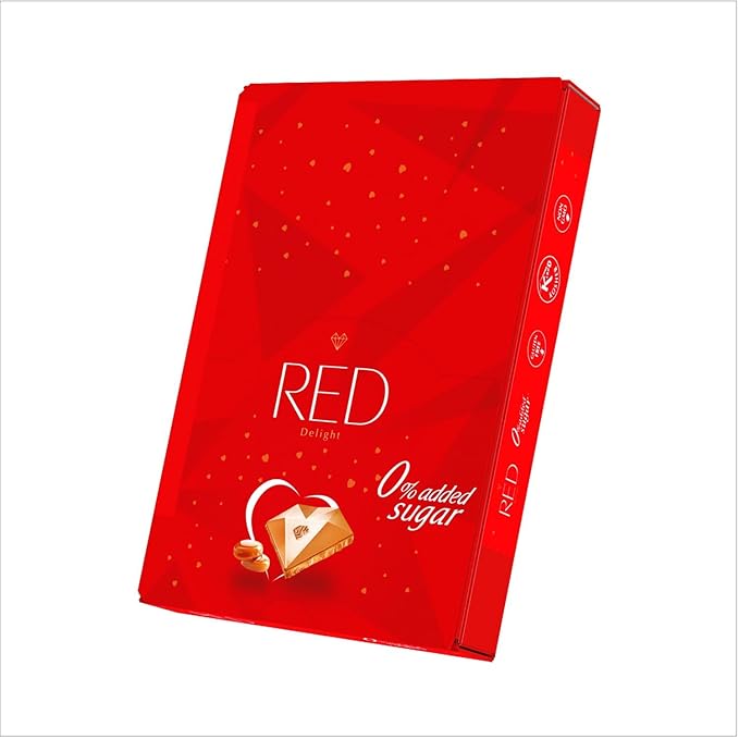 RED Delight®™ Blonde Caramelized White Chocolate 12 Count Box of Grab N Go Travel Size Bars (0.92 Ounces Each) with 14 Plush Teddy Bear (8 Boxes - Total of 96 Bars + 14 Plush Teddy Bear)