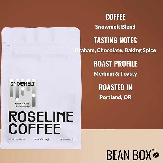 Snowmelt Blend - Roasted by Roseline Coffee - Whole Bean Coffee - 12 Ounce Bag