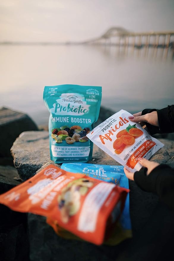 Nature's Garden Probiotic Apricots - Dried Fruit Plump Dried No Added Sugar Gluten-Free Dairy-Free Vegan – Bulk 40 Oz Bag (Pack of 2)