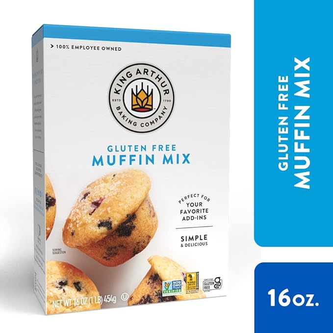 King Arthur Muffin Mix Gluten Free 16-Ounce (Pack of 6) White