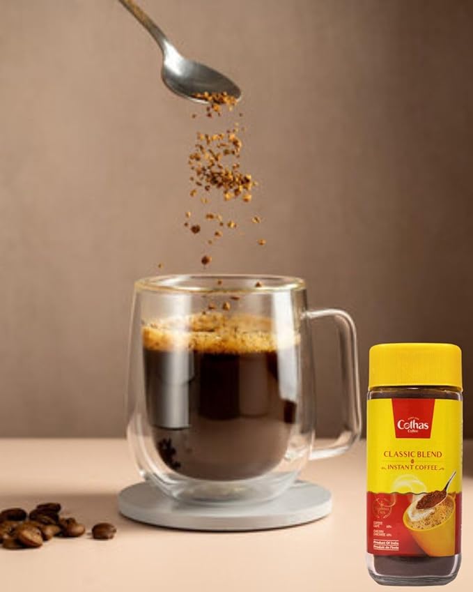 Cothas Traditional Classical Blend Instant Coffee Powder - Pack of 3 Each Bottle 100g = 300g [Coffee 60% &amp Chicory 40% ]