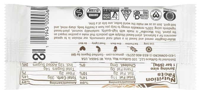 GoMacro Organic Macrobar 2 oz bars Peanut Butter Chocolate Chip 12 bars