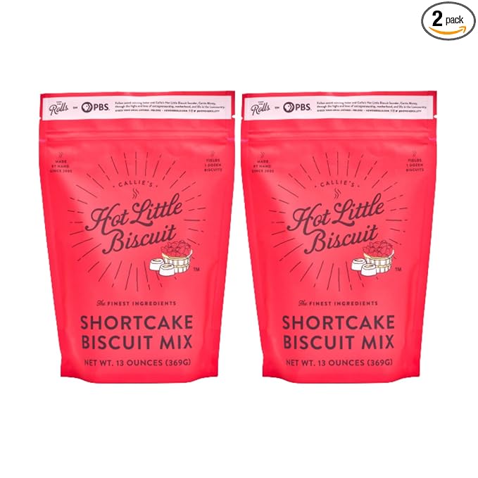 Callie's Hot Little Biscuit Shortcake Biscuit Mix | Fast Easy Delicious | 2 Bags of Biscuit Mix | 13oz per bag | Makes 24 Shortcake Biscuits