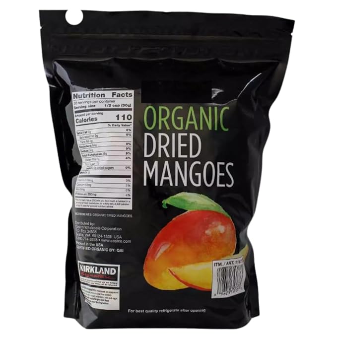 Signature Organic Dried Mangoes Unsulfured &amp Naturally Sweet 2.5 lb Bag (Pack of 2) USDA Organic Dried Fruit Snack