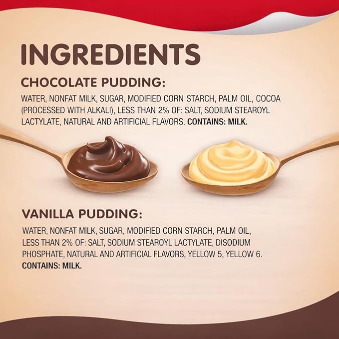 Snacks Packs Pudding Variety Pack 3.25 oz. 36 pk.