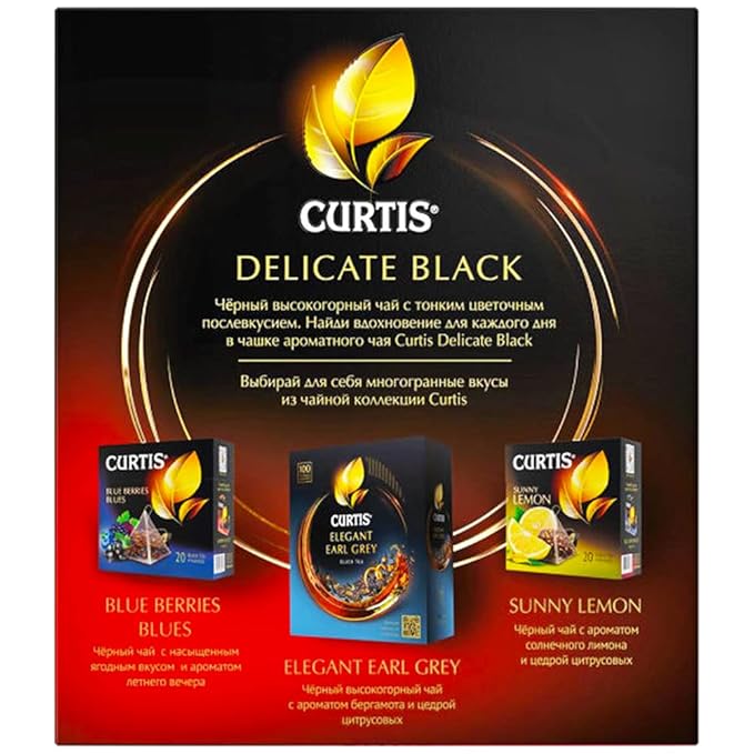CURTIS DELICATE BLACK TEA - Gourmet Tea Bags - A Naturally Smooth &amp Rich Tasting Black Tea - Small Leaf Black Tea - 100 Count Tea Infuser Bags - 1.7g x 100 Count