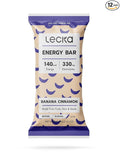 Lecka Energy Bar 12 Bars | Natural Energy from Tropical Fruits Vegan Gluten Free (12 Bars Banana Cinnamon)