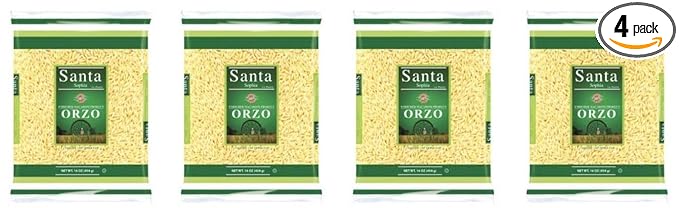 SantaSophia Orzo Pasta byBesler Traditional Durum Wheat 16 oz Pack of 4