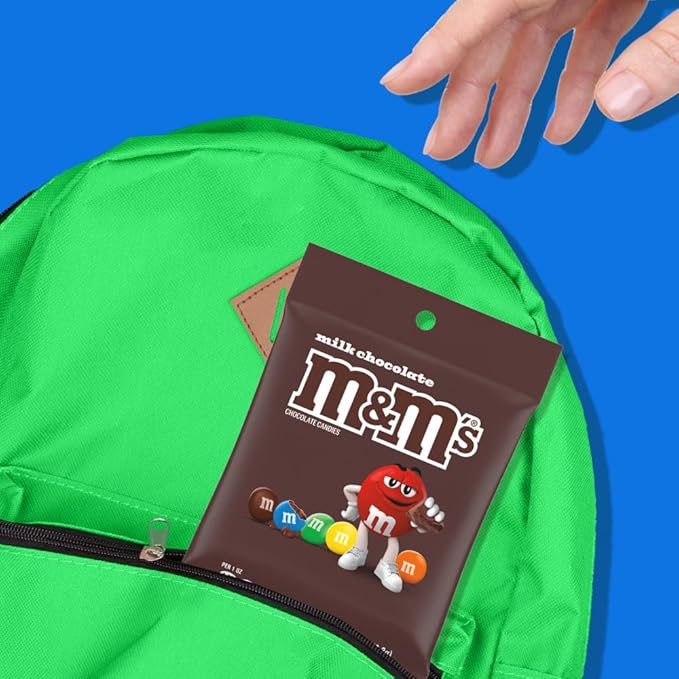 M&ampM'S Milk Chocolate Candy Peg Bag 5.3-Ounce (Pack of 12)
