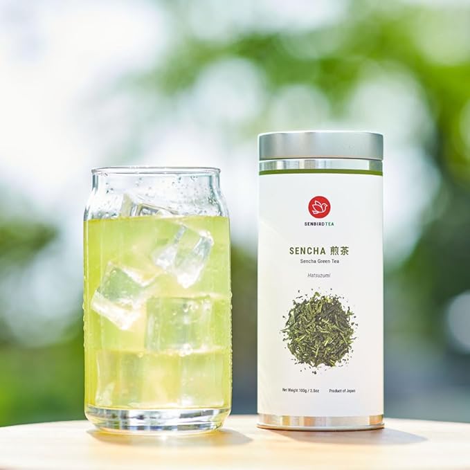 Senbird Premium Sencha - Japanese Green Tea - From Shizuoka Japan - Loose Leaf Tea In Airtight Tea Tin (3.5oz/100g)