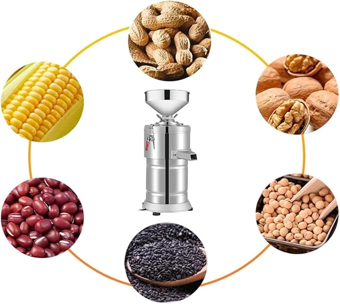 Electric Peanut Butter Maker 500mL Commercial Nut &amp Seed Grinder 15kg/h Automatic Sesame Grinding Machine for Almonds Cashews Pecans Hazelnuts