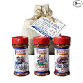 Twisted Pepper Co. Handcrafted Premium BQ Rubs Smokin' &amp Jokin' 3 Pack BBQ Rubs Cow Hide Rub Pig Sweat Rub Texas Steak Rub Gluten Free Low Sodium No MSG 5 oz. Bottles