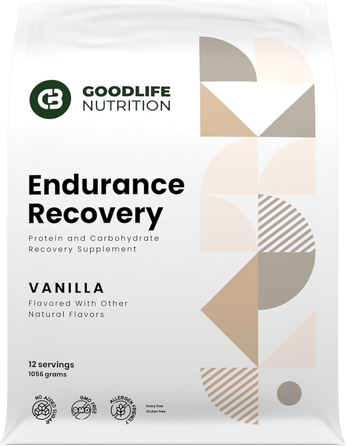 Endurance Recovery - Protein and Carbohydrate Recovery Drink Mix - Post-Workout Recovery Drink - 12 Serving Bag (Vanilla)