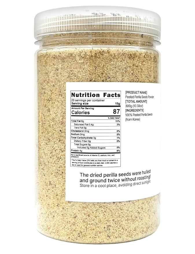 NICE WITCH'S Korean 100% Peeled Perilla Seeds Powder Flour 300g (10.5 oz) / 한국산 탈피 들깨가루