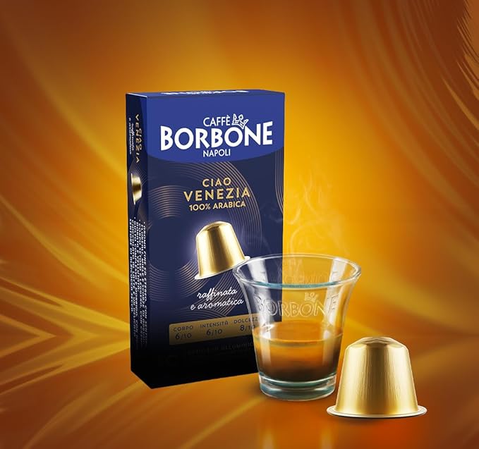 Caffè Borbone Ciao Venezia Aluminum Capsules Compatible with Nespresso Original Machines Medium Roast 100 Count