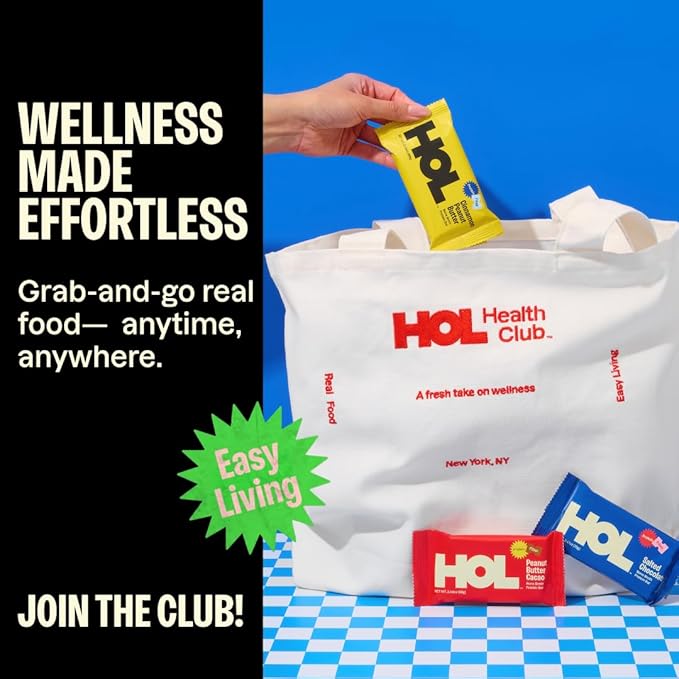 HOL Bone Broth Protein Bars - Salted Chocolate - 20g Whole-Food Protein - Natural Energy Snack Made with Real Ingredients - Gluten-Free No Artificial Additives - Great On-the-Go Fuel - 12 Pack