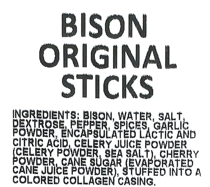Dakota Pure Bison Meat Stick Pack of 2 (8 Meat Sticks) Original Bison Jerky Sticks - Hormone and Antibiotic Free 2 Pack
