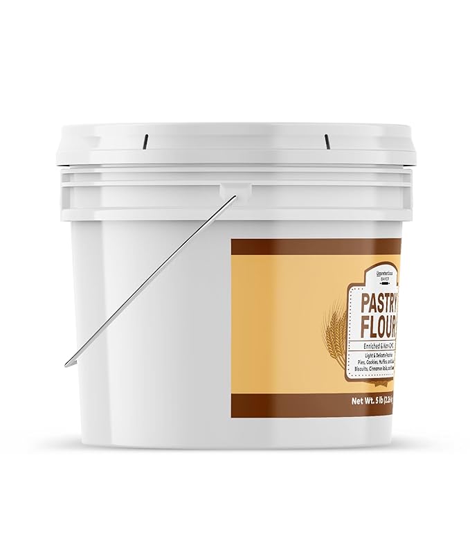 Unpretentious Pastry Flour Non-GMO Great For Flaky Pastries Pies Muffins Biscuits (5 Pound)