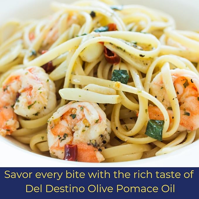 Del Destino Pomace Oil Milder Olive Taste Product of Italy - 1 Gallon Tin