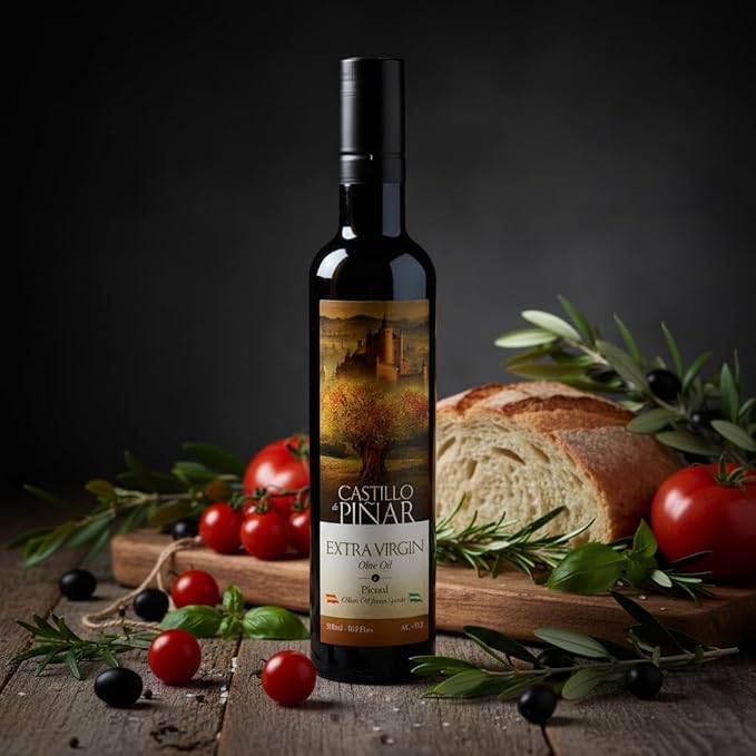 Castillo de Pinar First Cold Pressed Extra Virgin Olive Oil Picual Single-Variety 500ml Less Than 02% Acidity Gluten Free Non GMO