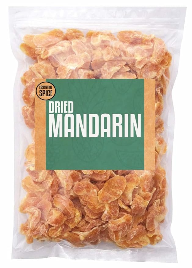 Essential Spice Dried Mandarin Orange Slice 1 Lb – Soft &amp Chewy Sweet &amp Tangy Perfect for Snacking Baking and Toppings – Gourmet Quality Vibrant Citrus Flavor – Great for Salads Oatmeal