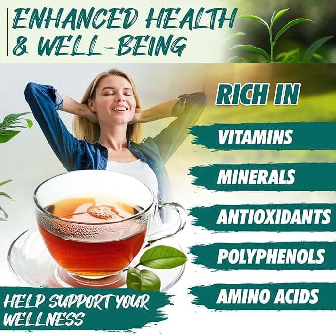 30 Nature Oolong Tea Bags – 100% Pure Whole Leaf Mix Nature Honey- Cortisol &amp Calming Tea for Anxiety Stress Digestion and Metabolism Rich in Antioxidants Vegan and Non-GMO