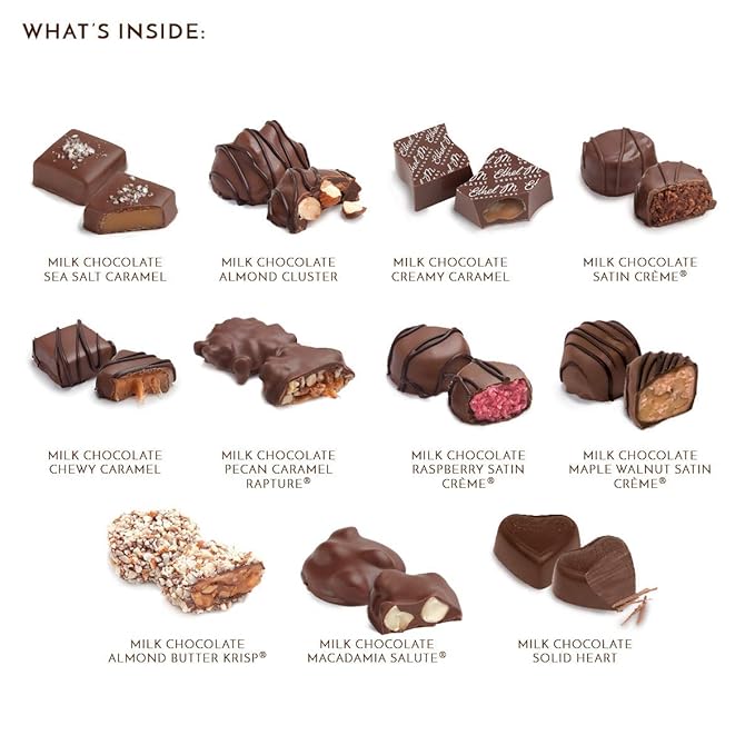 Ethel M Chocolates Premium Milk Chocolate Collection Chocolate Gift Box Candy Assortment 24 Pieces of Creamy Smooth and Rich Chocolate Gems