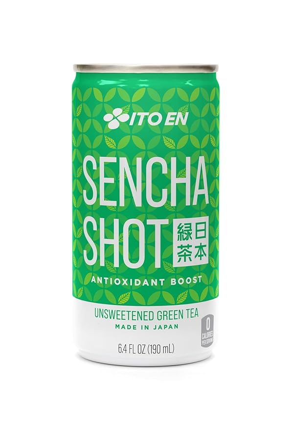 Ito En Sencha Shot Japanese Green Tea 6.4 Ounce (Pack of 30) Unsweetened Zero Calories