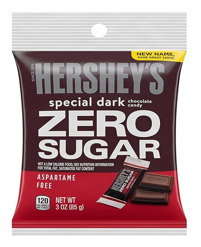 Hershey's Zero Sugar Variety Pack of 5 - Special Dark Caramel Filled Reese's Miniature Cups York Peppermint Patties and Hershey's Chocolates - Fun for the Whole Family