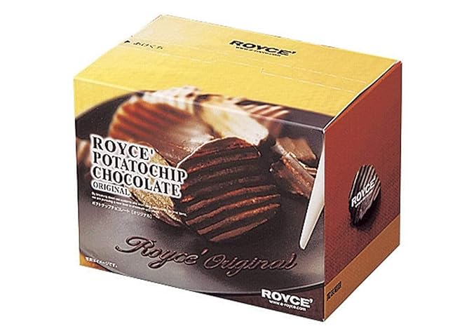 ROYCE' Potatochip Chocolate Original - |Chocolate Coated Crispy Potato Chips | Gourmet Snack for Gifting &amp Indulging | Japanese Potato Chip Chocolate from Hokkaido (7 Servings per Container)